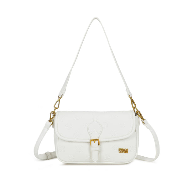 Borsetta sella a spalla in ecopelle e stampa a rilievo Enrico Coveri EC2229