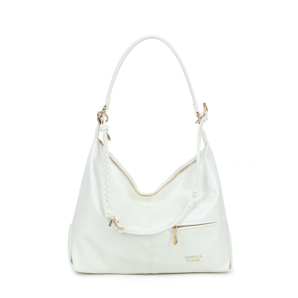 Borsa a spalla in ecopelle lucida con doppio manico Mariella Burani MB018