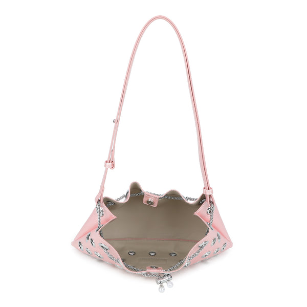 Borsetta a spalla a sacca in ecopelle metallizzata Valentino Creations VC2020