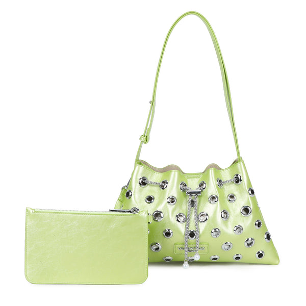 Borsetta a spalla a sacca in ecopelle metallizzata Valentino Creations VC2020