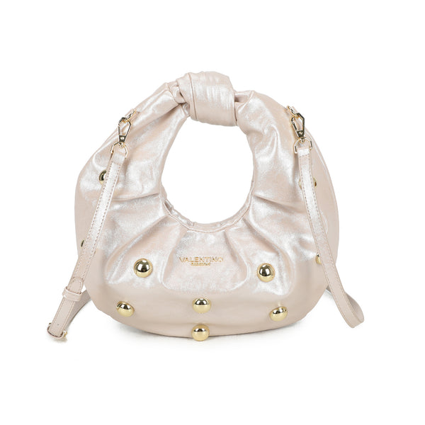 Borsetta in ecopelle metallizzata a spalla Valentino Creations con borchie VC2016