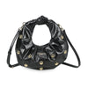 Borsetta in ecopelle metallizzata a spalla Valentino Creations con borchie VC2016