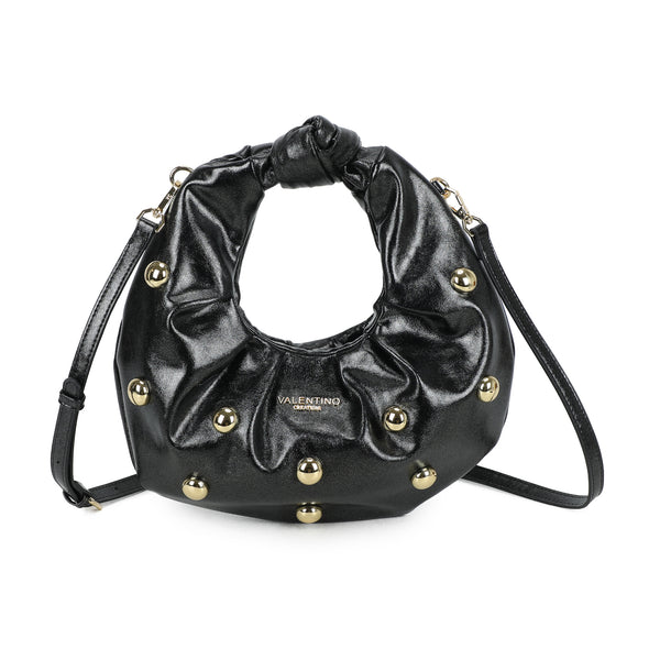 Borsetta in ecopelle metallizzata a spalla Valentino Creations con borchie VC2016