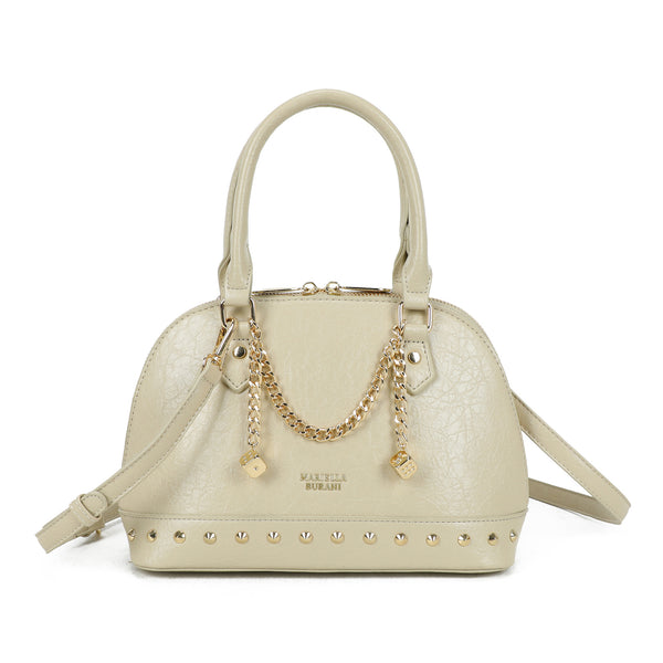 Borsa bauletto in ecopelle con charms e borchie Mariella Burani MB7064
