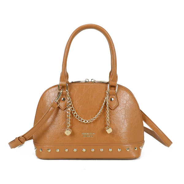 Borsa bauletto in ecopelle con charms e borchie Mariella Burani MB7064