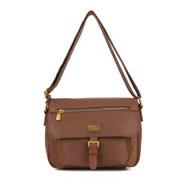 Borsa a tracolla in tessuto impermeabile Enrico Coveri