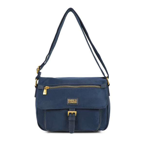 Borsa a tracolla in tessuto impermeabile Enrico Coveri