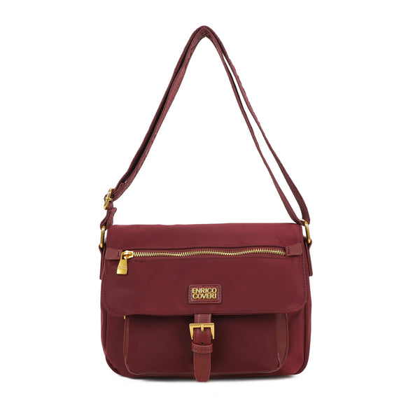 Borsa a tracolla in tessuto impermeabile Enrico Coveri