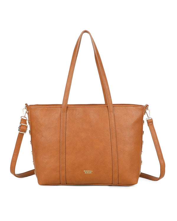 Borsa spalla shopper in ecopelle con borchie laterali Mariella Burani MB710