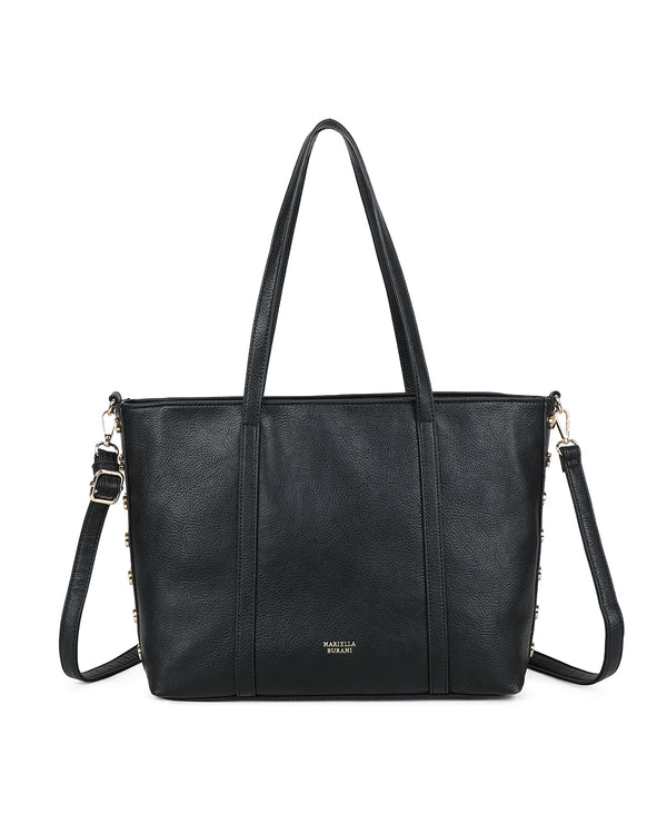 Borsa spalla shopper in ecopelle con borchie laterali Mariella Burani MB710