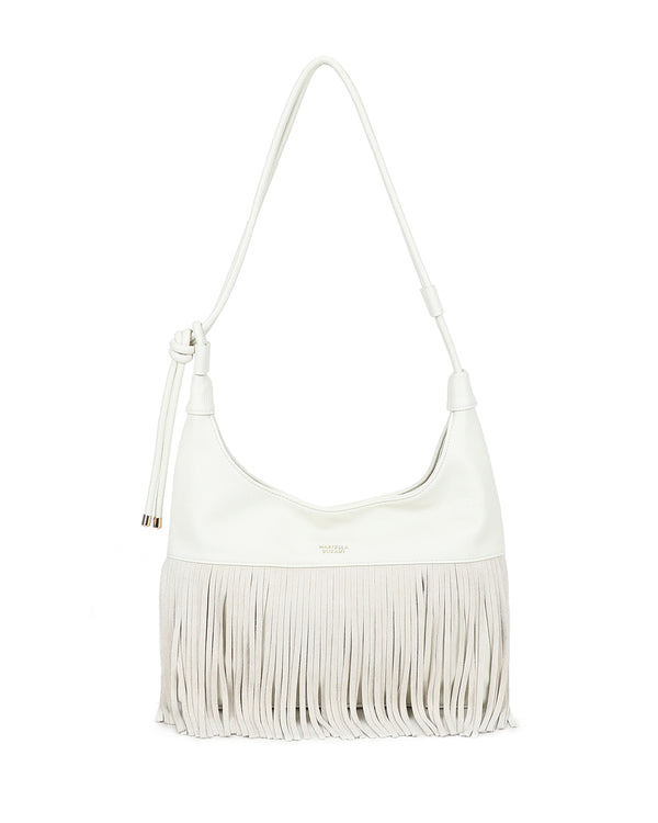 Borsa a spalla shopper in ecopelle Mariella Burani con frange MB714