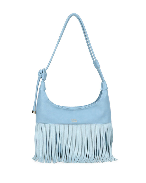 Borsa a spalla shopper in ecopelle Mariella Burani con frange MB714