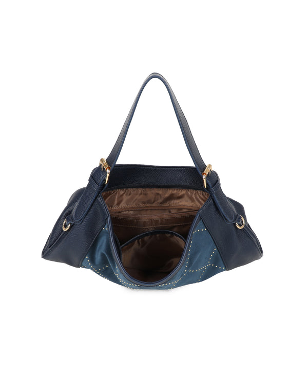 Borsa grande in ecopelle con inserto in velluto Enrico Coveri ECG627