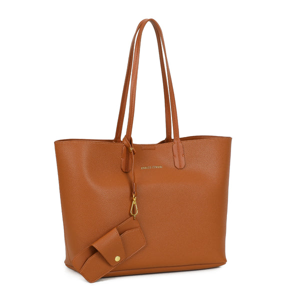 Borsa shopper in ecopelle Enrico Coveri con portaocchiali EC6281
