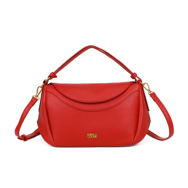 Borsetta a mano in ecopelle con patta Enrico Coveri EC2255