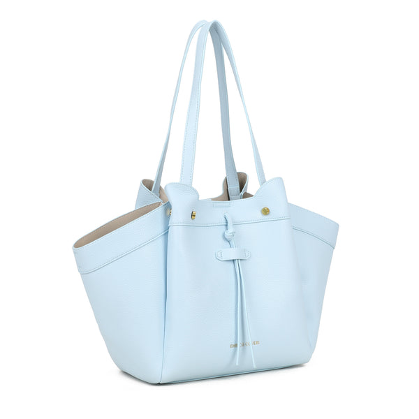 Borsa shopper a spalla in ecopelle con borchie e laccio decorativo Enrico Coveri EC2263