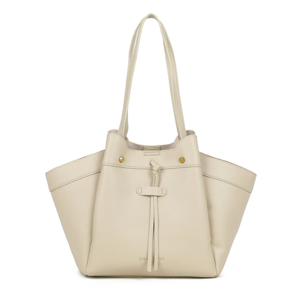 Borsa shopper a spalla in ecopelle con borchie e laccio decorativo Enrico Coveri EC2263