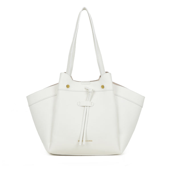 Borsa shopper a spalla in ecopelle con borchie e laccio decorativo Enrico Coveri EC2263