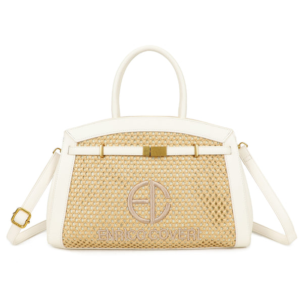 Bauletto in rafia ed ecopelle Enrico Coveri EC6277