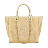 Borsa shopper in rafia ed ecopelle EC6275 Enrico Coveri