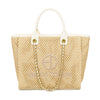 Borsa shopper in rafia ed ecopelle EC6275 Enrico Coveri
