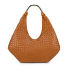 Shopper a spalla in ecopelle intrecciata e manico in metallo Valentino Creations VC2027