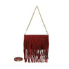 Pochette in ecopelle scamosciata con frange Enrico Coveri EC7097