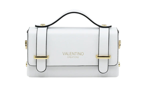 Borsa in vera pelle con inserti in acciaio V853