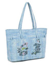 Borsa shopper in jeans Enrico Coveri EC6296 con disegno frontale