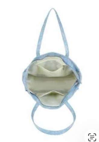 Borsa shopper in jeans Enrico Coveri EC6296 con disegno frontale