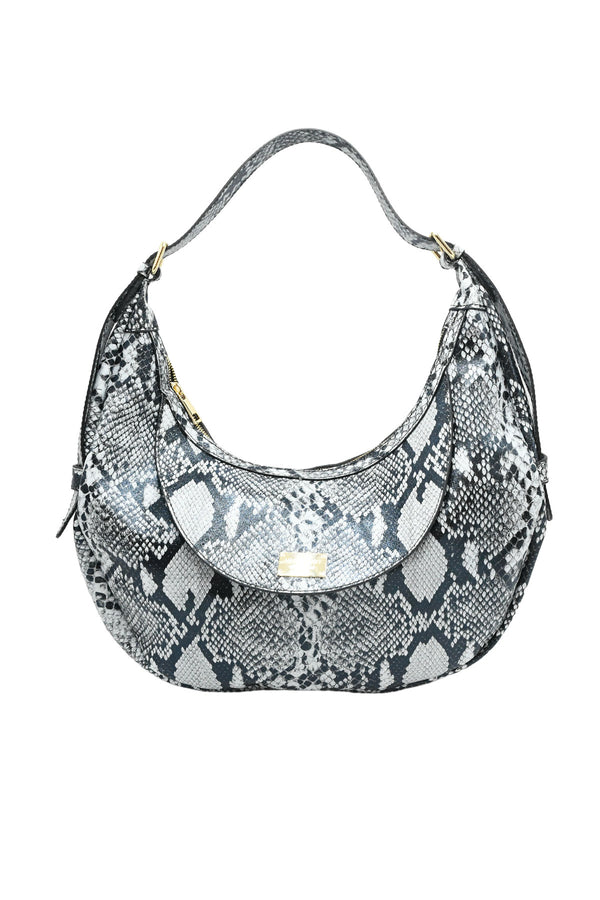 Borsa grande a mezzaluna in stampa pitone VALENTINO Creations V965