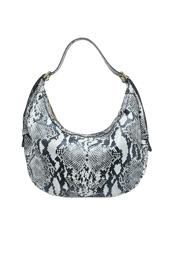 Borsa grande a mezzaluna in stampa pitone VALENTINO Creations V965