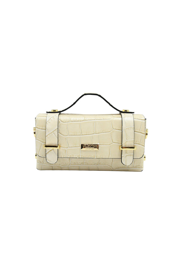 Borsetta rigida rettangolare a tracolla in stampa cocco VALENTINO Creations V853COC