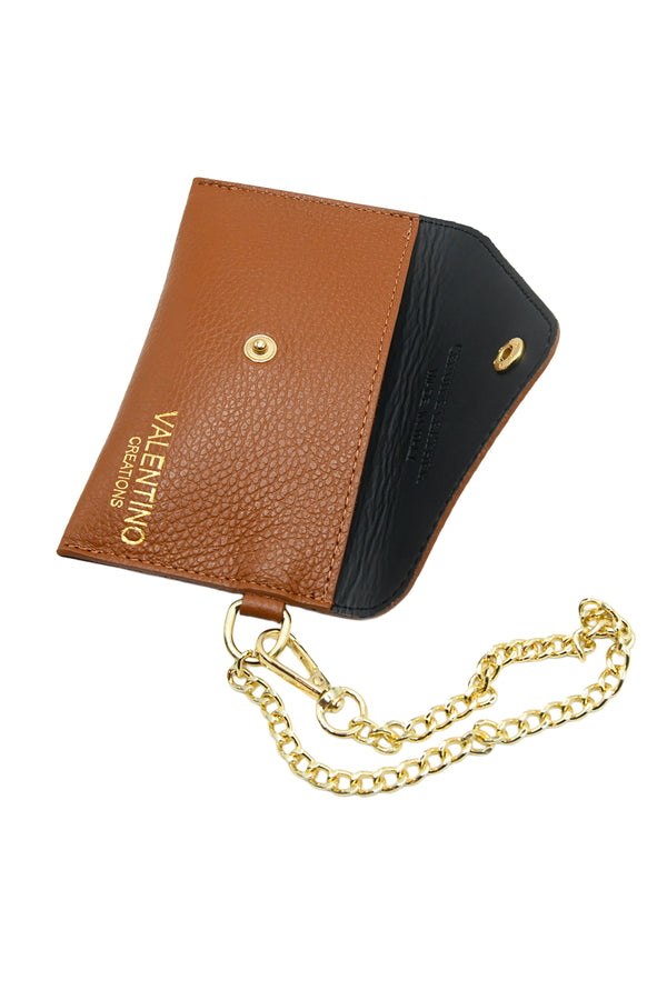 Pochette a portafoglio a bustina in vera pelle martellata VALENTINO Creations V109