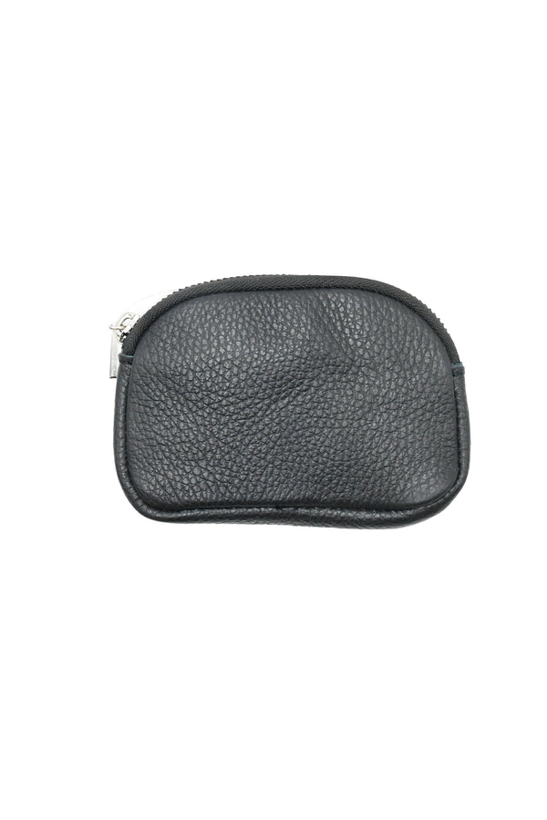 Portamonete in vera pelle martellata con chiusura a zip 236