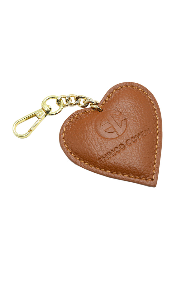 Portachiavi a cuore in vera pelle martellata Enrico Coveri EC151