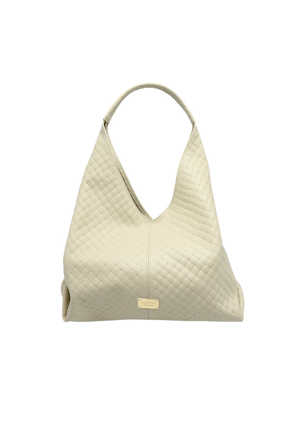 Borsa shopper trapuntata in vera pelle con pochette interna Valentino Creations V972