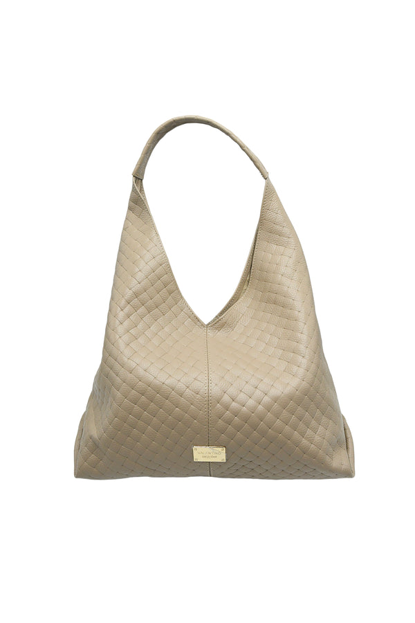 Borsa shopper trapuntata in vera pelle con pochette interna Valentino Creations V972