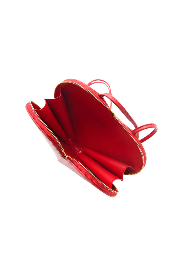 Nuova Borsetta a cuore in vera pelle Ruga V875