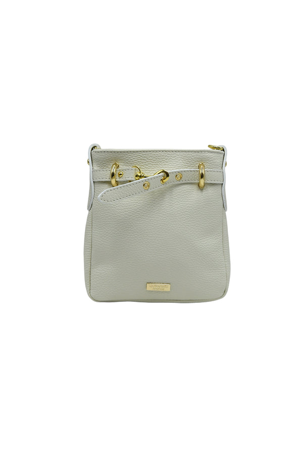Borsetta a tracolla in vera pelle con cinturina V973