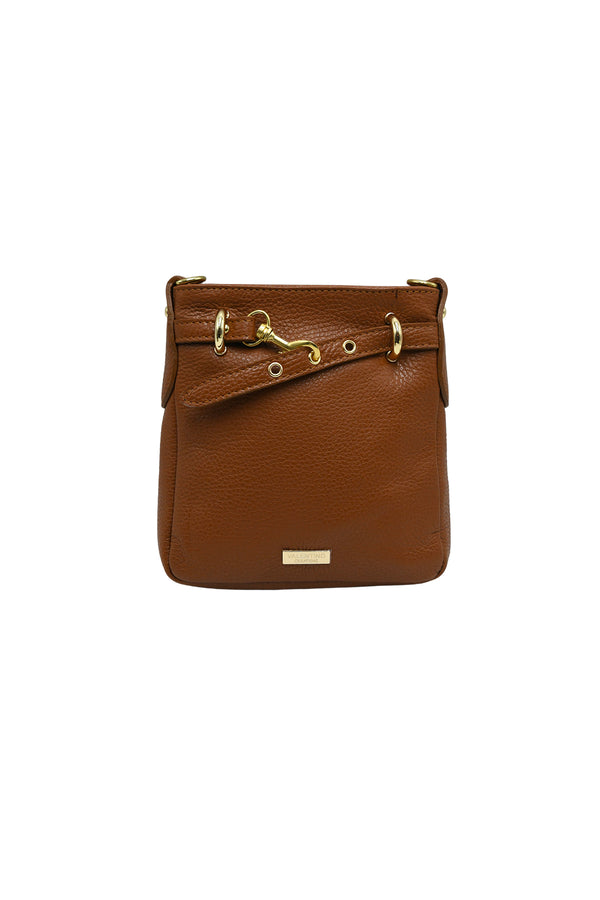 Borsetta a tracolla in vera pelle con cinturina V973