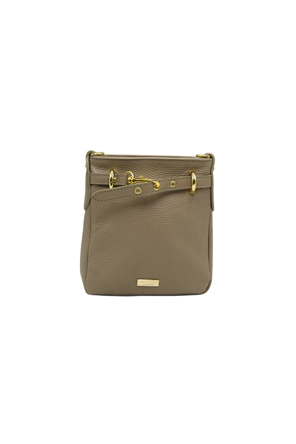 Borsetta a tracolla in vera pelle con cinturina V973