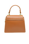 Borsa a patta in vera pelle martellata con chiusura turn lock V926D