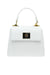 Borsa a patta in vera pelle martellata con chiusura turn lock V926D
