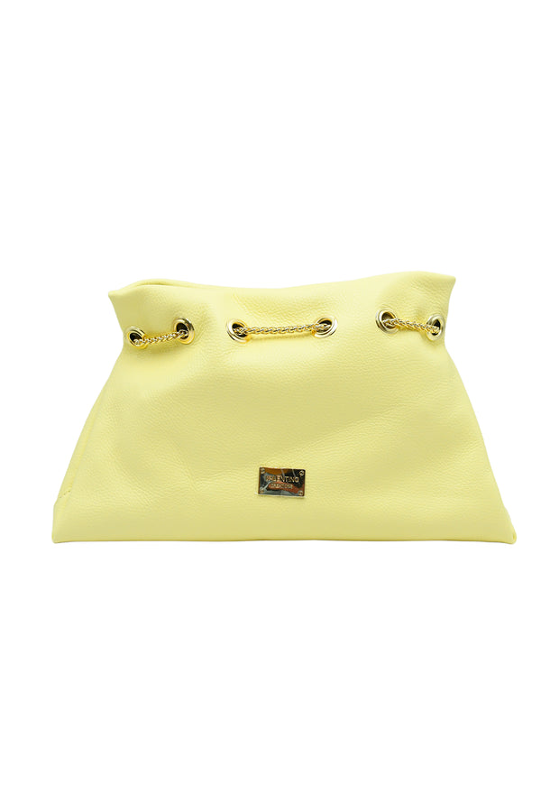 Borsa morbida a cupcake in vera pelle martellata V983