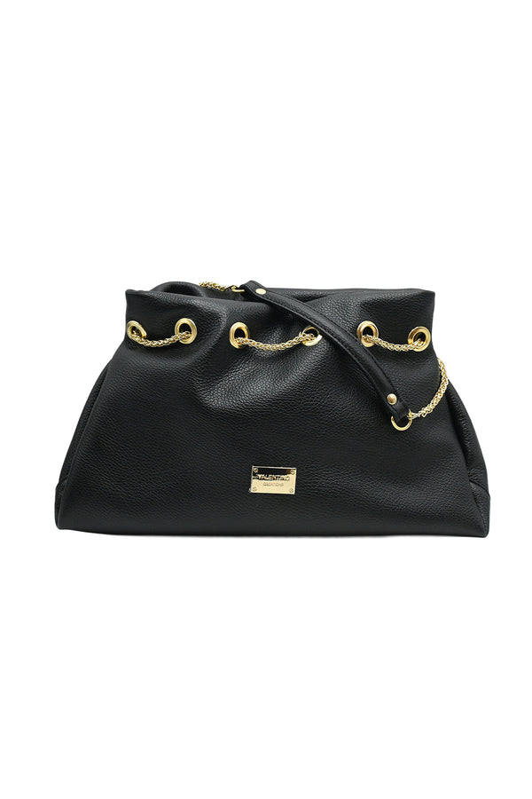 Borsa morbida a cupcake in vera pelle martellata V983