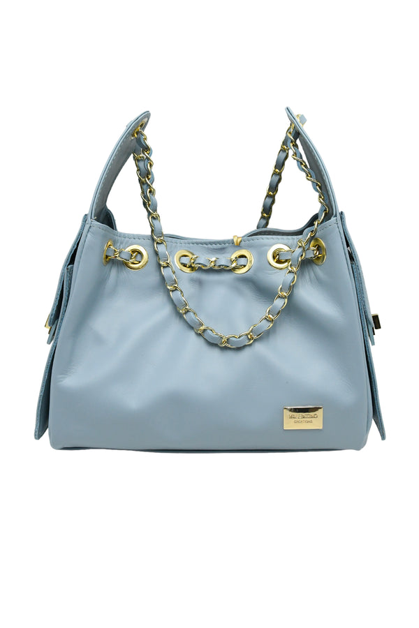Borsa a spalla in vera pelle liscia Valentino Creations V986