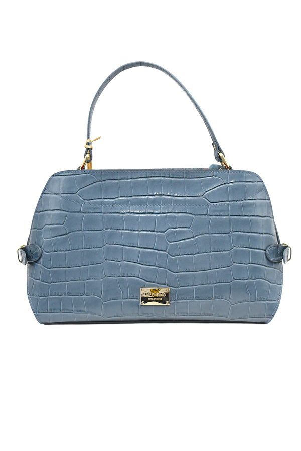 Borsa a bauletto in vera pelle stampa coccodrillo Valentino Creations V985COC