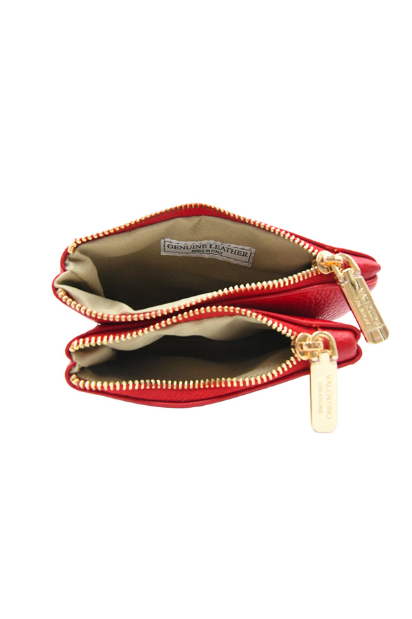 Portamonete doppio in vera pelle Valentino Creations V110