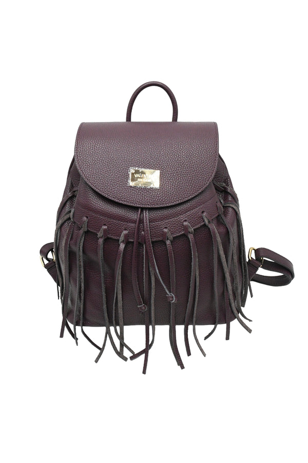 Zaino in vera pelle martellata con frange Valentino Creations V989